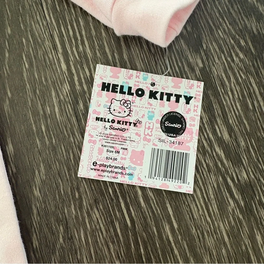 Hello Kitty Pink Valentine’s Baby Girl Sleeper